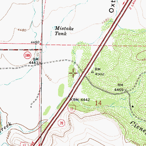 Topographic Map of Oxtail Draw, AZ