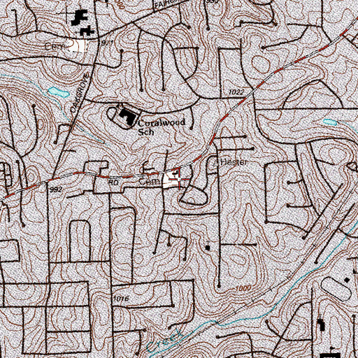 Topographic Map of Mount Zion Church, GA