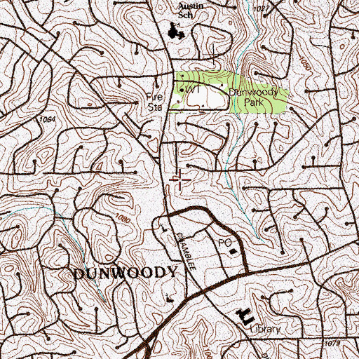 Topographic Map of New Hope Cemetery, GA