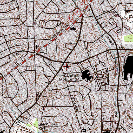 Topographic Map of North Decatur Church, GA