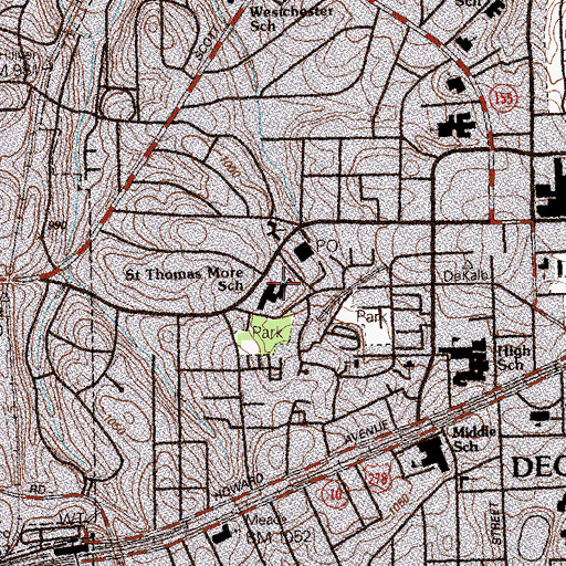 Topographic Map of Saint Thomas More School, GA