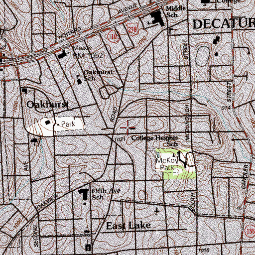 Topographic Map of Scottish Rite Hospital (historical), GA