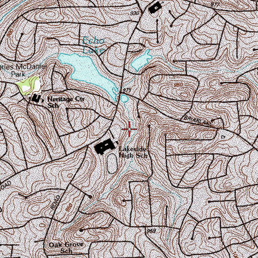 Topographic Map of Simmons Lake, GA
