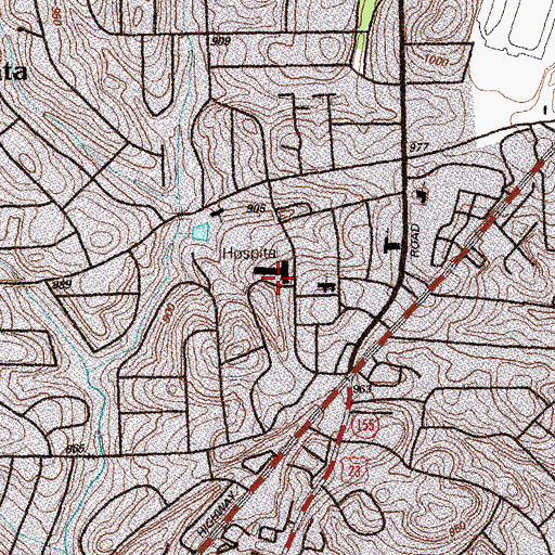 Topographic Map of Skyland School, GA