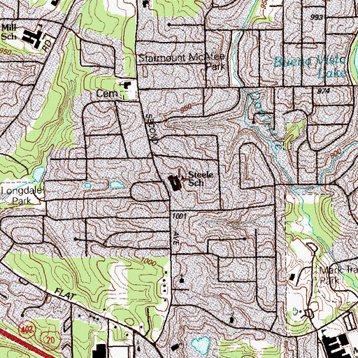 Topographic Map of Ronald E McNair Discovery Learning Academy, GA