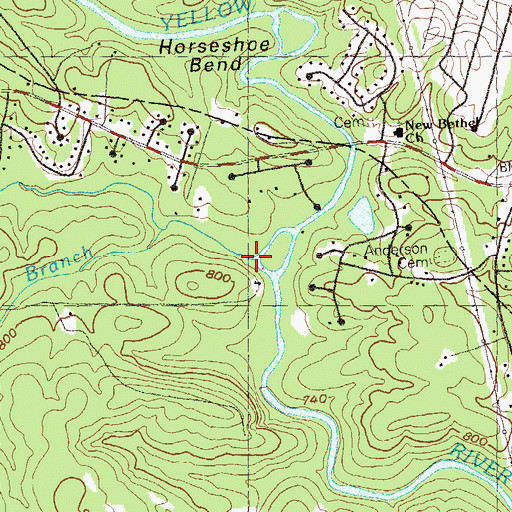 Topographic Map of Stone Mountain Creek, GA
