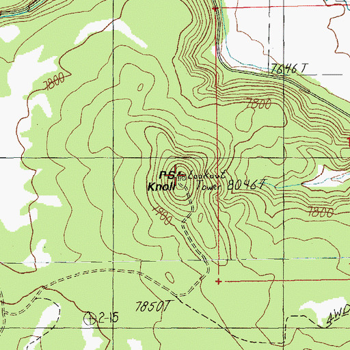 Topographic Map of P S Knoll, AZ
