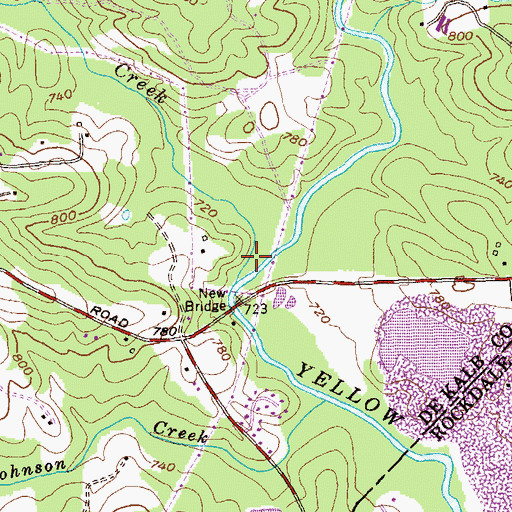 Topographic Map of Swift Creek, GA