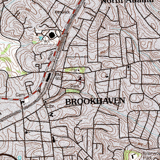 Topographic Map of University Church, GA