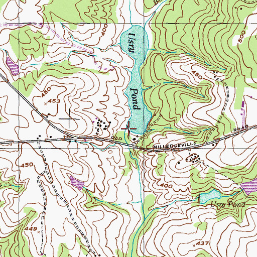 Topographic Map of Usry Pond, GA