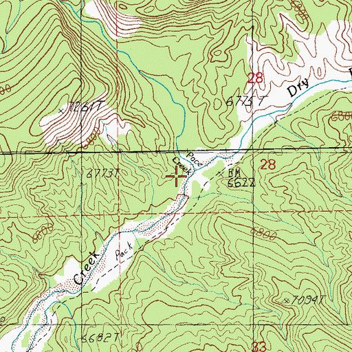 Topographic Map of Pace Creek, AZ