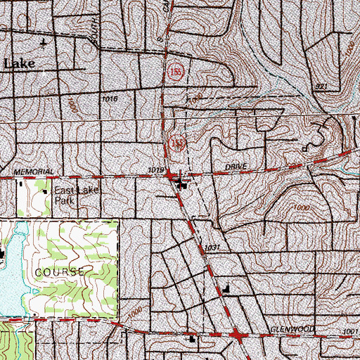 Topographic Map of White Oak Hills Church, GA