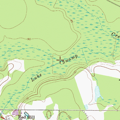 Topographic Map of Reed Branch, GA