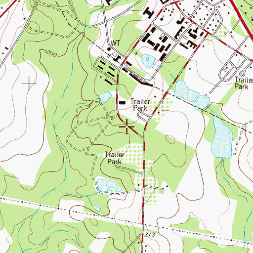 Topographic Map of Georgia Southern, GA
