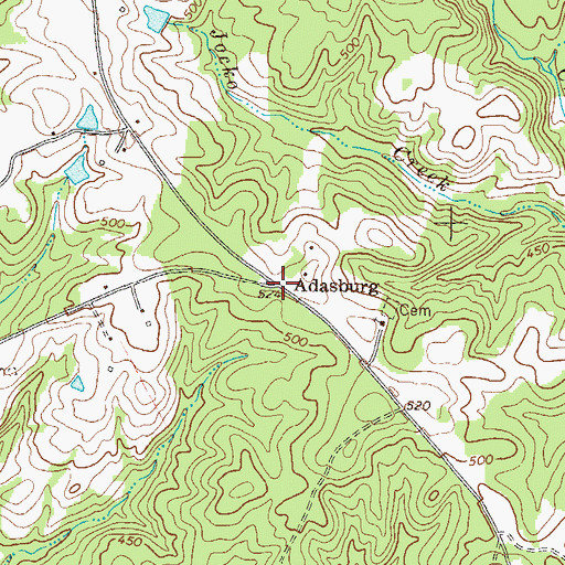 Topographic Map of Adasburg, GA