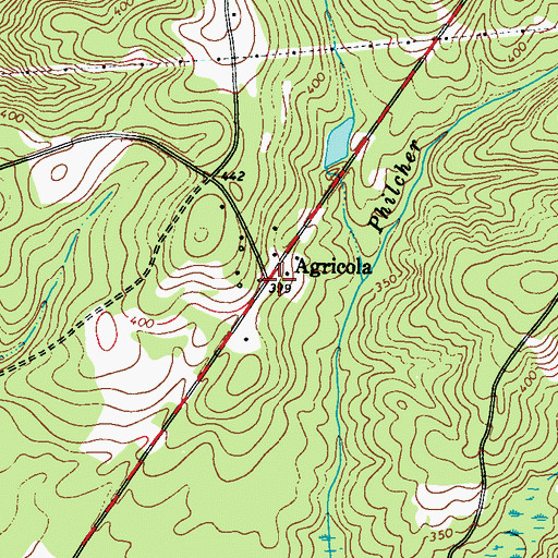 Topographic Map of Agricola, GA