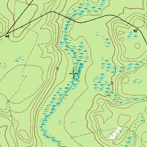 Topographic Map of Belle Vista, GA