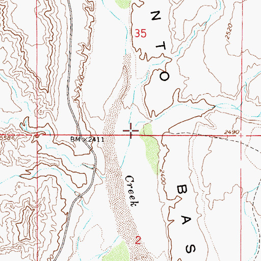 Topographic Map of Packard Wash, AZ
