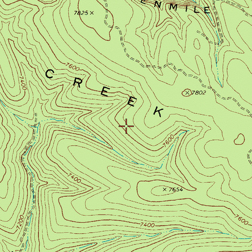 Topographic Map of Corn Creek Plateau, AZ