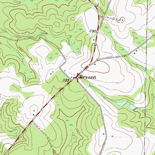 Topographic Map of Bryant, GA