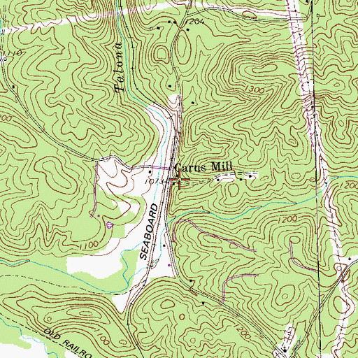 Topographic Map of Carns Mill, GA