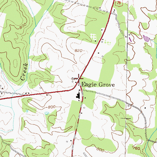Topographic Map of Eagle Grove, GA