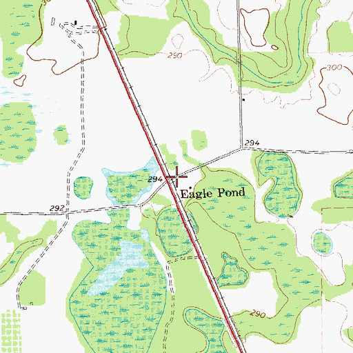 Topographic Map of Eagle Pond, GA