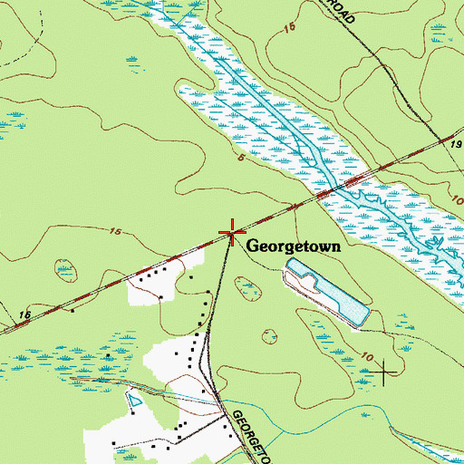 Topographic Map of Georgetown, GA