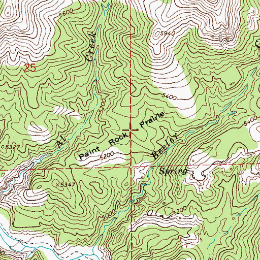 Topographic Map of Paint Rock Prairie, AZ