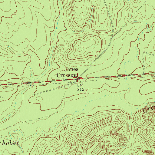 Topographic Map of Jones Crossing, GA