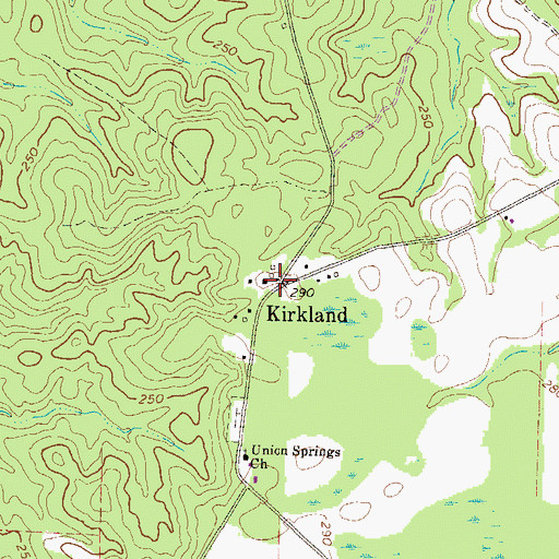 Topographic Map of Kirkland, GA