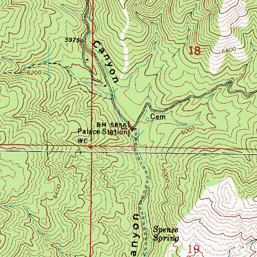 Topographic Map of Palace Station, AZ