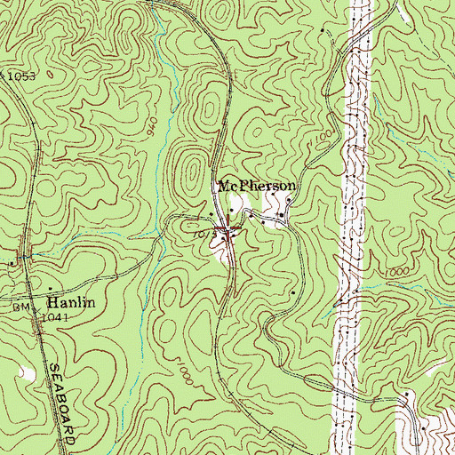 Topographic Map of McPherson, GA