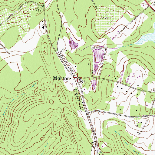Topographic Map of Morton, GA