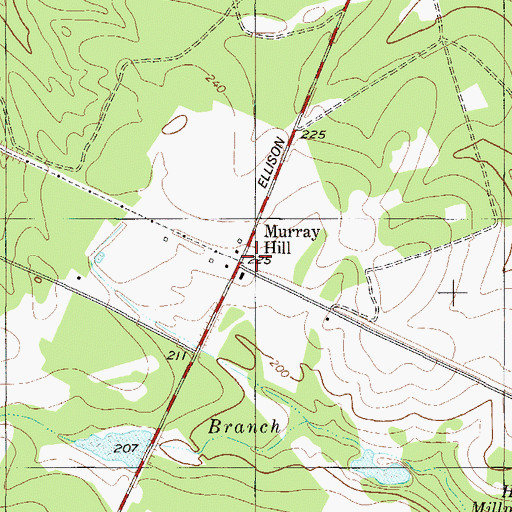 Topographic Map of Murray Hill, GA