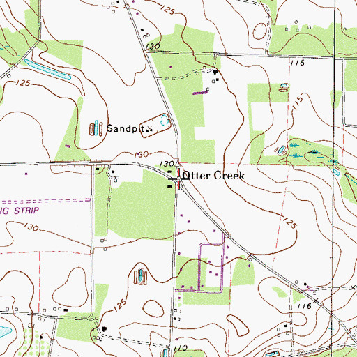 Topographic Map of Otter Creek, GA