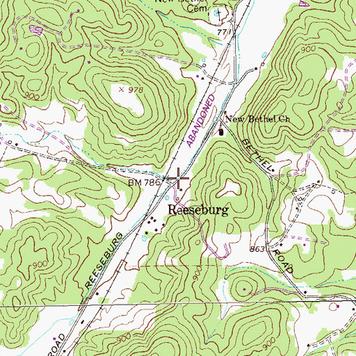 Topographic Map of Reeseburg, GA