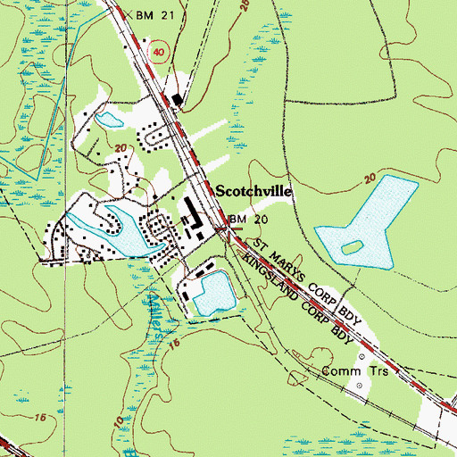 Topographic Map of Scotchville, GA