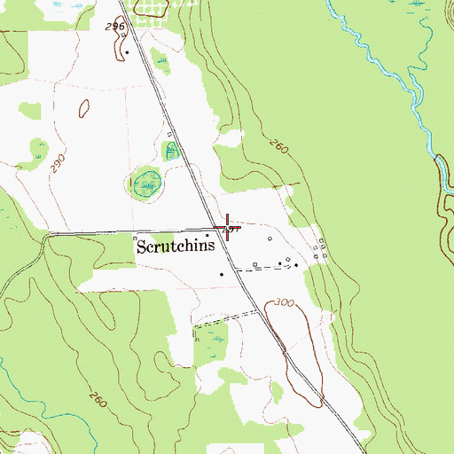 Topographic Map of Scrutchins, GA