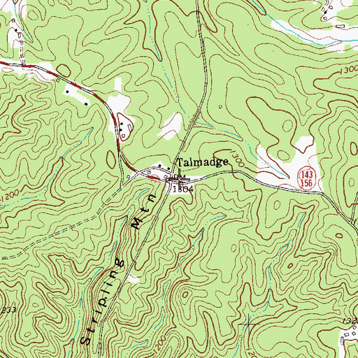 Topographic Map of Talmadge, GA