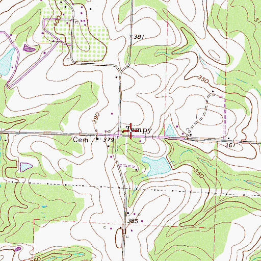 Topographic Map of Tempy, GA