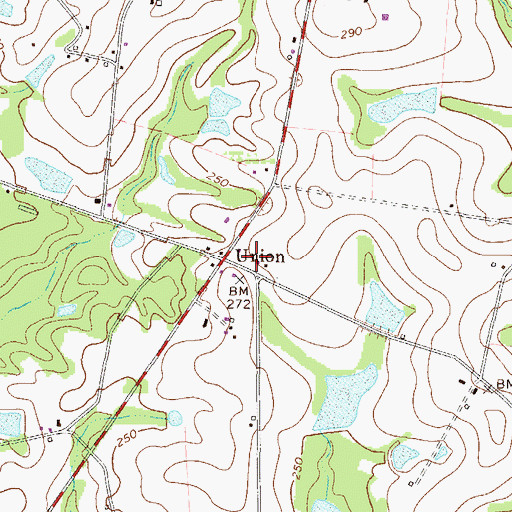 Topographic Map of Union, GA