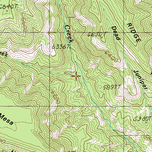 Topographic Map of Panther Creek, AZ