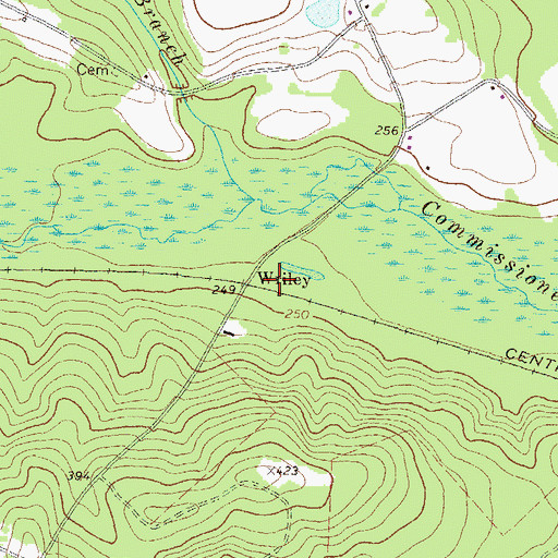 Topographic Map of Wriley, GA