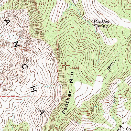 Topographic Map of Panther Mountain, AZ