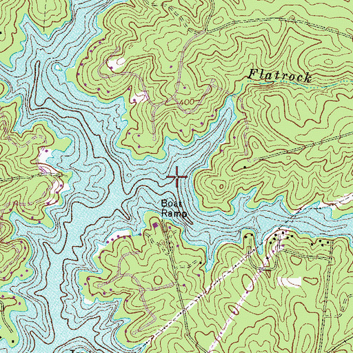 Topographic Map of Lake Sinclair, GA