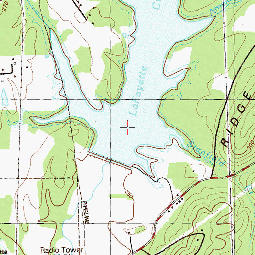 Topographic Map of Stanfield Branch, GA