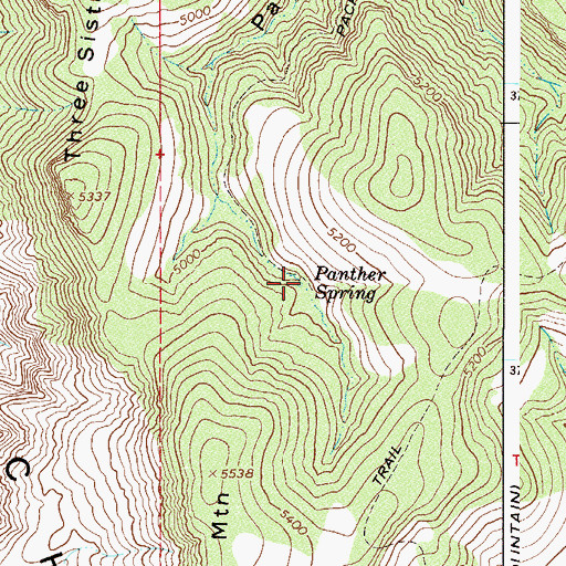 Topographic Map of Panther Spring, AZ