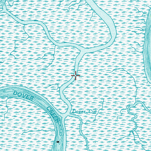 Topographic Map of Dever Cut, GA
