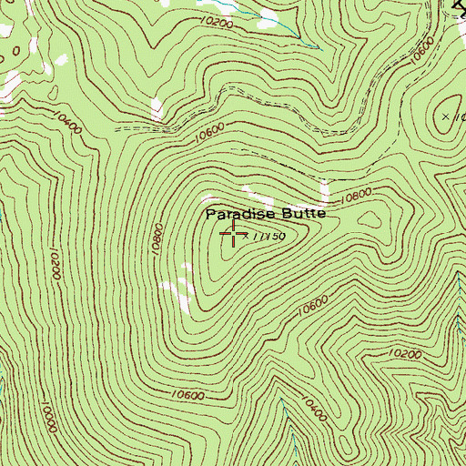 Topographic Map of Paradise Butte, AZ